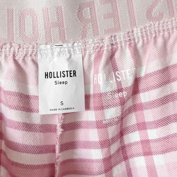 Hollister 24/7 Baggy Flannel Pajama Pants Pink Plaid NWOT - Picture 10 of 12